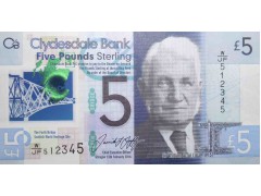 Банкнота Шотландия 5 (пять) фунтов 2016 год. Pick 229Oa. UNC