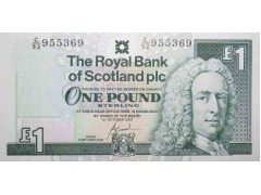 Банкнота Шотландия 1 (один) фунт 2001 год. Pick 351e. UNC