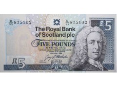 Банкнота Шотландия 5 (пять) фунтов 1998 год. Pick 352b. UNC