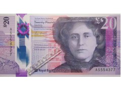 Банкнота Шотландия 20 (двадцать) фунтов 2019 год. Royal bank. Pick 272.1. UNC