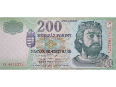 Банкнота Венгрия 200 (двести) форинтов 1998 год. Pick 178. UNC