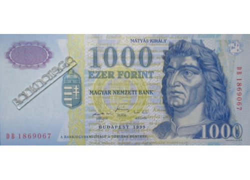 Банкнота Венгрия 1000 (тысяча) форинтов 1998 год. Pick 180b. UNC