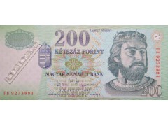 Банкнота Венгрия 200 (двести) форинтов 2001 год. Pick 187a. UNC