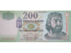 Банкнота Венгрия 200 (двести) форинтов 2006 год. Pick 187f. UNC