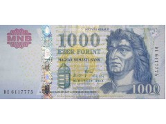 Банкнота Венгрия 1000 (тысяча) форинтов 2010 год. Pick 197b. UNC