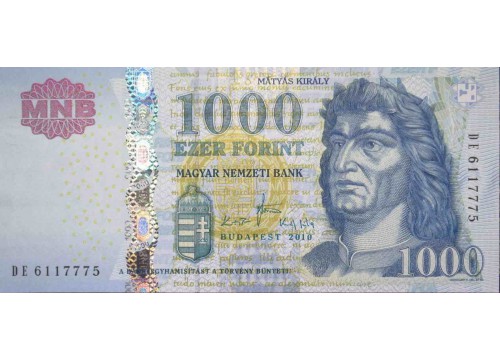 Банкнота Венгрия 1000 (тысяча) форинтов 2010 год. Pick 197b. UNC
