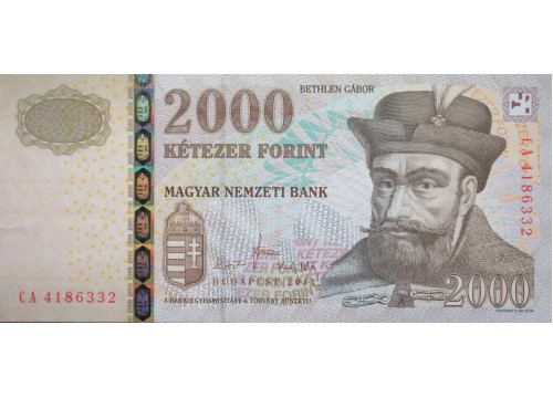 Банкнота Венгрия 2000 (две тысячи) форинтов 2013 год. Pick 198d. UNC