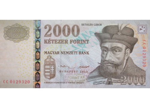 Банкнота Венгрия 2000 (две тысячи) форинтов 2013 год. Pick 198e. UNC