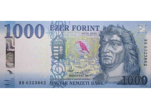 Банкнота Венгрия 1000 (тысяча) форинтов 2017 год. Pick 203a. UNC