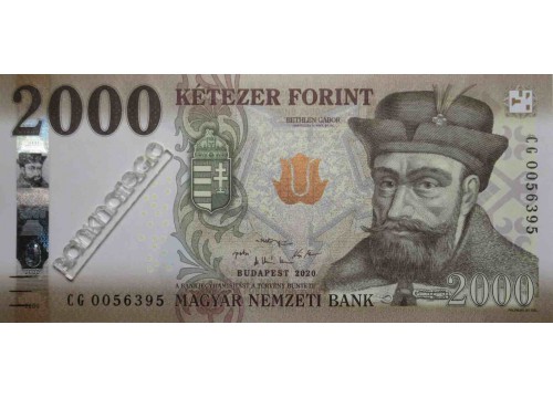 Банкнота Венгрия 2000 (две тысячи) форинтов 2020 год. Pick 204c. UNC