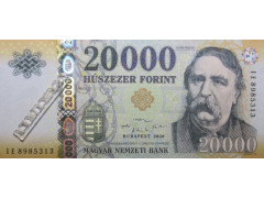 Банкнота Венгрия 20000 (двадцать тысяч) форинтов 2020 год. Pick 207d. UNC