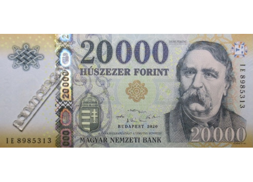 Банкнота Венгрия 20000 (двадцать тысяч) форинтов 2020 год. Pick 207d. UNC