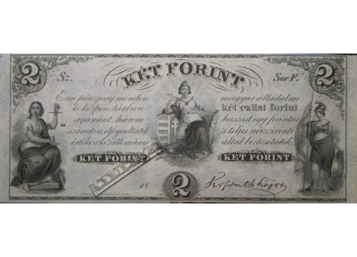 Банкнота Венгрия 2 (два) форинта 1852 год. Pick S142. UNC