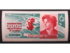 Марка 2883 Полет В.Ф.Быковского и В.В.Терешковой на кораблях Восток-6. Валентина Терешкова. MNH ★★. 1963 год.
