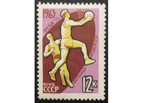 Марка 2901 Спартакиада народов СССР. Баскетбол. MNH ★★. 1963 год.
