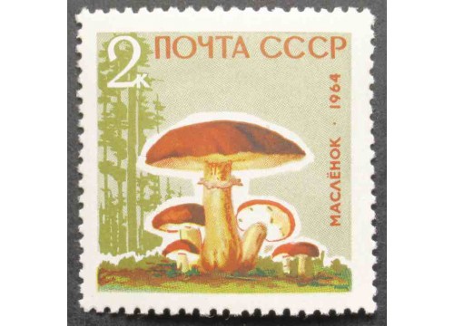 Марка 3123 Грибы. Маслята. MNH ★★. 1964 год.