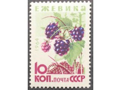 Марка 3135 Ягоды. Еживика. MNH ★★. 1964 год.