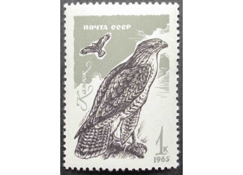 Марка 3283 Хищные птицы. Канюк. MNH ★★. 1965 год.