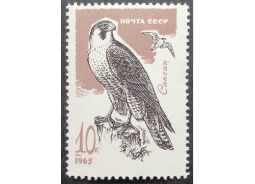 Марка 3287 Хищные птицы. Сапсан. MNH ★★. 1965 год.