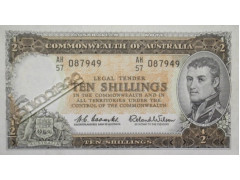 Банкнота Австралия 10 (десять) шиллингов 1954-60 год. Pick 29. VF