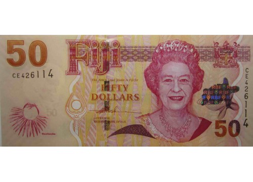 Банкнота Фиджи 50 (пятьдесят) долларов 2007 год. Pick 113. UNC