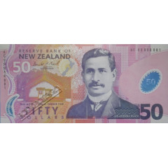Банкнота Новая Зеландия 50 (пятьдесят) долларов 1999 год. Pick 188a. UNC