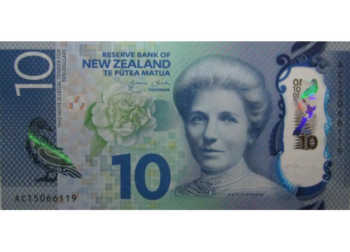 Банкнота Новая Зеландия 10 (десять) долларов 2015 год. Pick 192. UNC