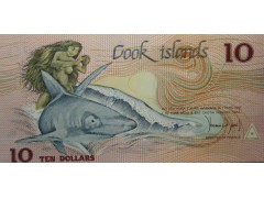 Банкнота Острова Кука 10 (десять) долларов 1987 год. Pick 4. UNC
