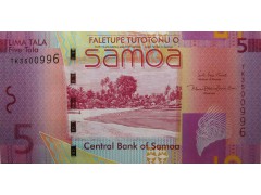 Банкнота Самоа 5 (пять) тала 2017 год. Pick 38c. UNC