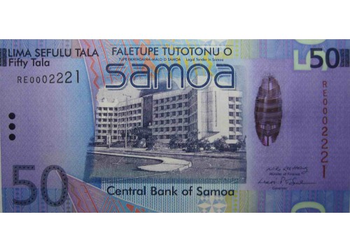 Банкнота Самоа 50 (пятьдесят) тала 2008 год. Pick 41a. UNC