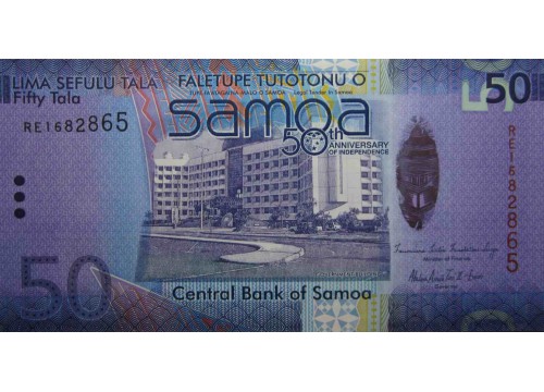 Банкнота Самоа 50 (пятьдесят) тала 2012 год. Pick 42. UNC