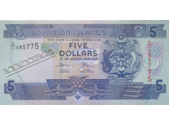Банкнота Соломоновы о-ва 5 (пять) долларов 2018 год. Pick 26.4. UNC