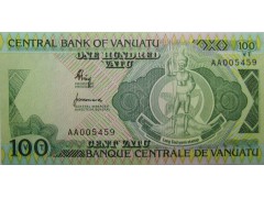 Банкнота Вануату 100 (сто) вату 1982 год. Pick 1a. UNC