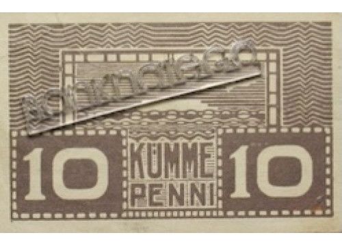 Банкнота Эстония 10 (десять) пенни 1919 год. Pick 40b. VF