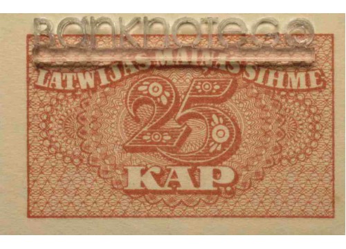 Банкнота Латвия 25 (десять) копеек 1920 год. Pick 11. UNC