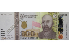 Банкнота Таджикистан 200 (двести) сомони 2018 год. Pick 21b. UNC