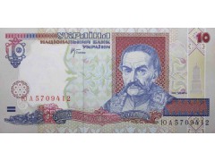Банкнота Украина 10 (десять) гривен 2000 год. Pick 111c. UNC