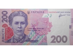 Банкнота Украина 200 (двести) гривен 2011 год. Pick 123b. UNC