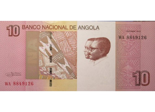 Банкнота Ангола 10 (десять) кванза 2012 год. Pick 151B. UNC