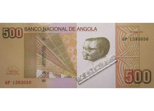 Банкнота Ангола 500 (пятьсот) кванза 2012 год. Pick 155b. UNC