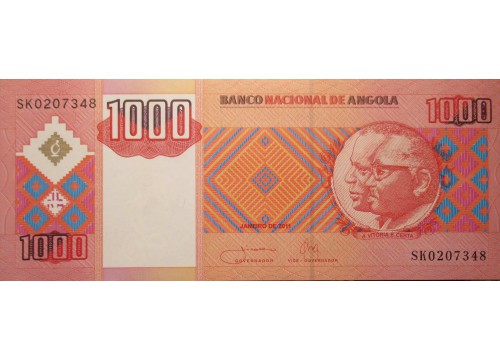 Банкнота Ангола 1000 (тысяча) кванза 2011 год. Pick 150b. UNC