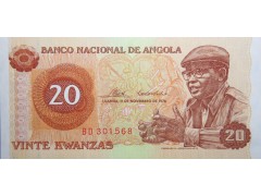 Банкнота Ангола 20 (двадцать) кванза 1976 год. Pick 109. UNC