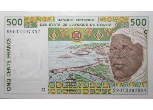 Банкнота Буркина Фасо 500 (пятьсот) франков 1999 год. Pick 310Cj. UNC