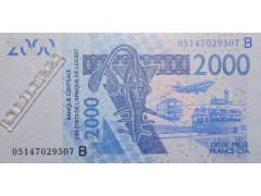 Банкнота Бенин 2000 (две тысячи) франков 2005 год. Pick 216Bb.  UNC