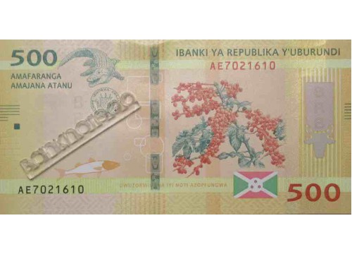 Банкнота Бурунди 500 (пятьсот) франков 2018 год. Pick 50b. UNC