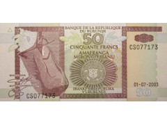 Банкнота Бурунди 50 (пятьдесят) франков 2003 год. Pick 36d. UNC