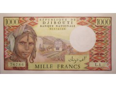 Банкнота Джибути 1000 (одна тысяча) франков 1979-2005 год. Pick 37a. UNC