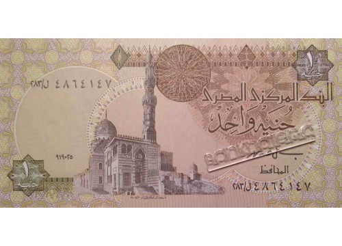 Банкнота Египет 1 (один) фунт 1978-2006 год. Pick 50e. UNC
