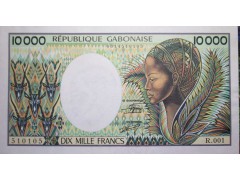 Банкнота Габон 10000 (десять тысяч)  франков 1984 год. Pick 7a. UNC