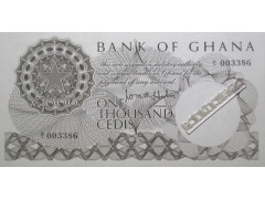 Банкнота Гана 1000 (тысяча) седи 1965 год. Pick 9A. UNC
